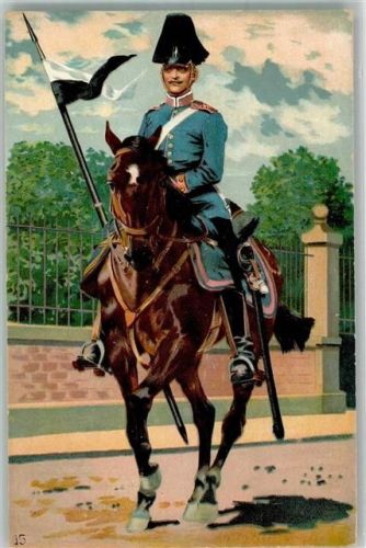 Dragoner Uniform Dt. Armee Künstlerkarte Verlag Heros Berlin Hoffmann, A. Künstlerkarte