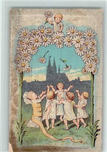 Köln Altstadt-Nord 103 1910 Margeritentag - Kinder - Ringelreigen, I oxidiert