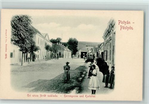 Pistyan Herrengasse und Kurhotel,- Stengel Nr. 8505 , sehr gute Erhaltung AK