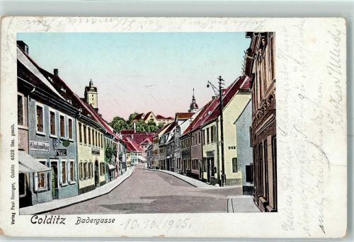 Colditz 1905 Badergasse AK