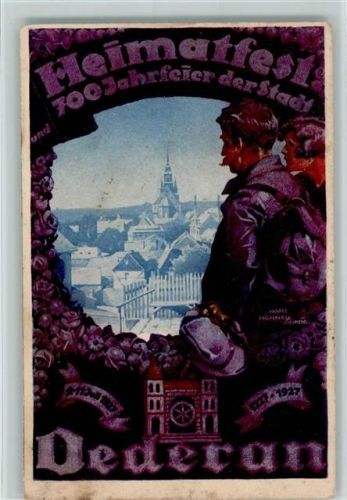 Oederan Ereignis - 700 Jahrfeier, Heimatfest 1927 - Künstlerkarte