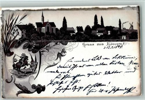 Loccum 1898 Gruss aus - Ritter mit Drache