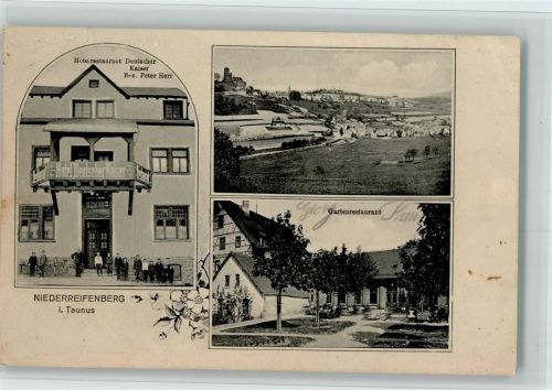 Niederreifenberg 1907 Hotel Deutscher Kaiser, Gartenrestaurant AK