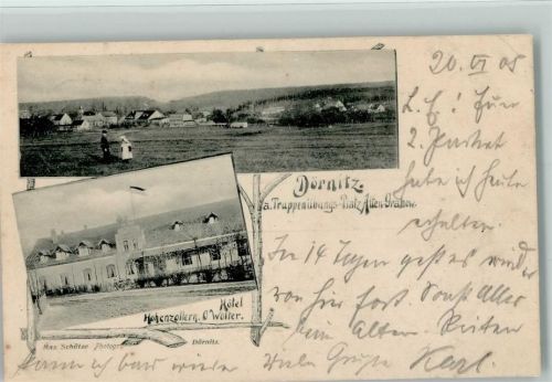 39291 O3271 Dörnitz 1905 - Hotel Hohenzollern AK