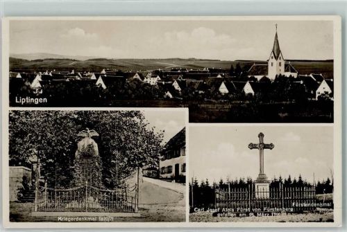 Liptingen Kriegerdenkmal 1870/71 Fürstendenkmal Carl Josef Alois Fürst von Fürstenberg