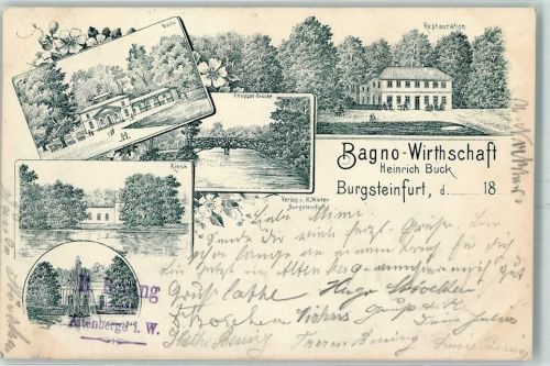 Burgsteinfurt 1898 Druck 1890-1895 Gasthaus Bagno