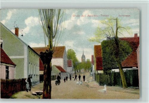 Röcknitz 1915 Dorfstrasse, kleine Stempelspur