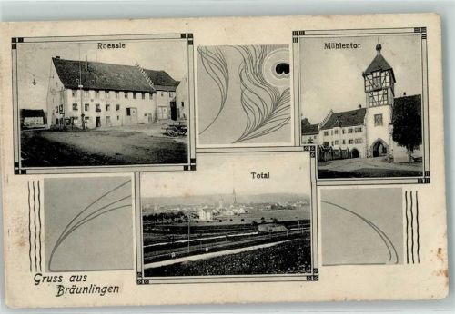 Bräunlingen 1915 Gasthaus Roessle Mühlentor