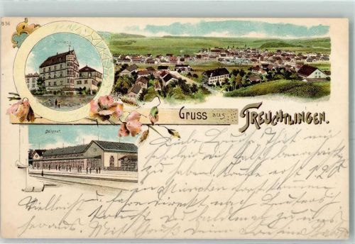 Treuchtlingen 1899 Schloss Bahnhof
