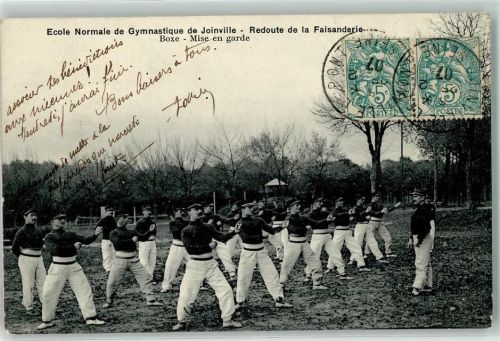 Joinville-le-Pont 1907 Ecole Normale de Gymnastique Redoute de la Faisanderie Boxe Mise en Garde