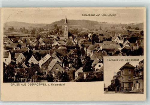 Oberrotweil Kaufhaus Emil Dienst Kirche St. Johannes Baptist