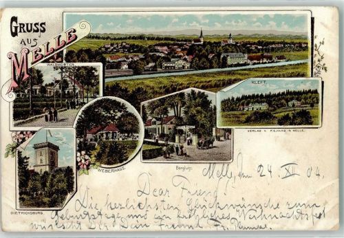 Melle 1904 Waldmeister Dietrichsburg Weberhaus Berglust Kleft