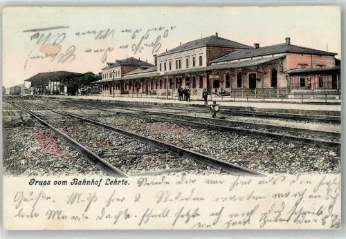 Lehrte 1905 Gruss vom Bahnhof