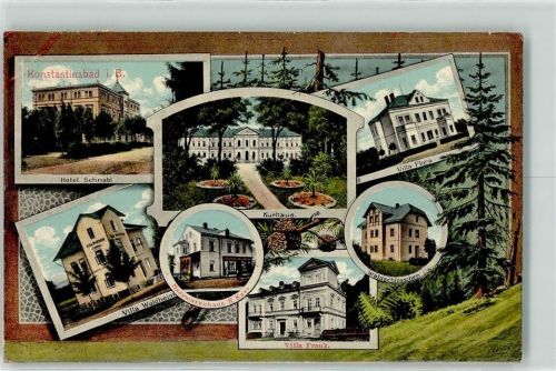 Konstantinovy Lázne Hotel Schnabl Villa Waldheim Modewarenhaus R. Kaes Villa Frank Kurhus Waldschlösschen Villa Flora