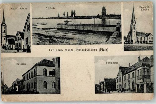 Bobenheim-Roxheim Kath. Kirche Ev. Kirche Rathaus Schulhaus