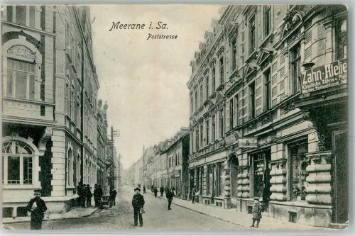 Meerane 1910 Poststraße Zahn Atelier Kinder
