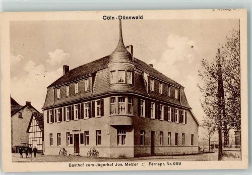 Köln Dünnwald 907 1916 Gasthaus zum Jägerhof Fahrräder
