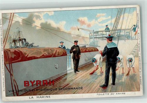 La Marine Toilette du Navire Matrosen Collection BYRRH Lithographie