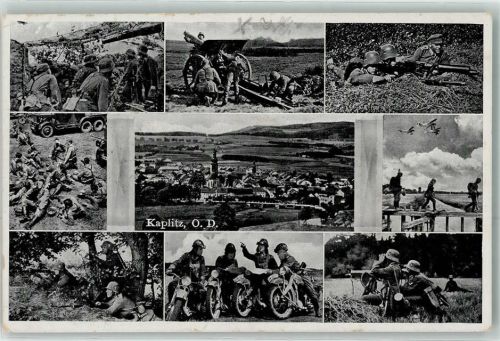 Kaplice 1942 Motorrad Maschinengewehre Geschütz AK