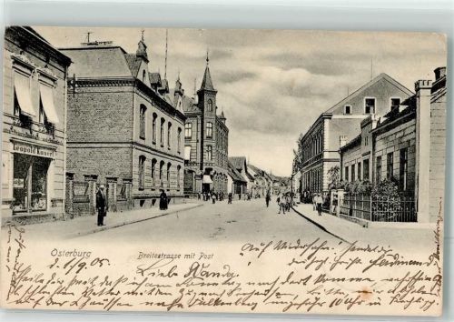 39606 O3540 Osterburg Altmark 1905 - Breite Straße Post
