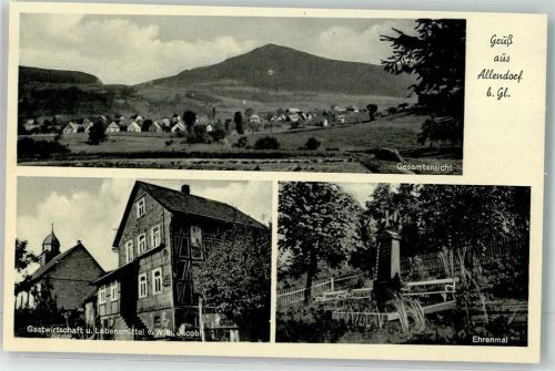 Allendorf Gasthaus Lebensmittel Wilh. Jacobi Ehrenmal