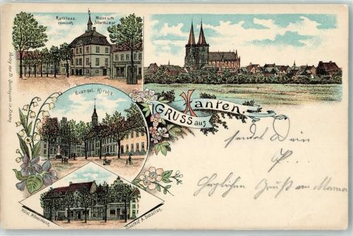 Xanten 1898 Rathaus Museum Ev. Kirche Hotel Hövelmann