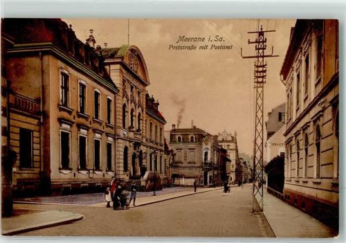 Meerane 1921 Poststraße Postamt