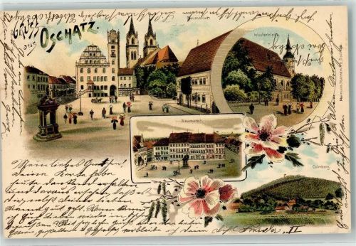 Oschatz 1899 Neumarkt Klosterkirche Colmberg