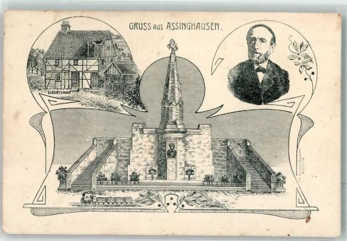 Assinghausen Wilhelm Grimme Geburtshaus Grimme-Denkmal Kl. Einriß