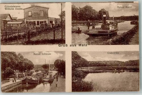 Malz Malzer Schleuse Grabowsee Malzer Kanal Dampfer Binnenschiff