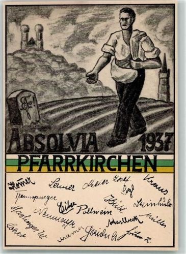 Pfarrkirchen Absolvia 1937 Pennälerverbindung Säender Bauer Studentika