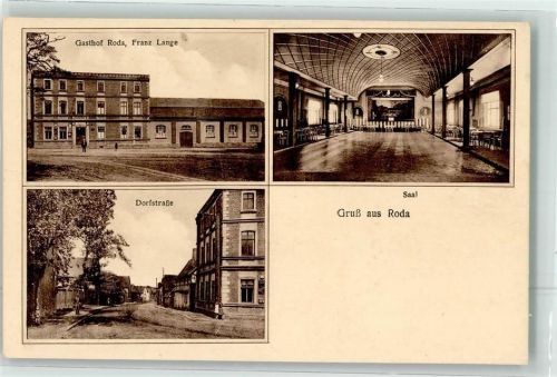 07646 O6540 Stadtroda Gebrauchsspuren Dorfstraße Gasthaus Roda Saal