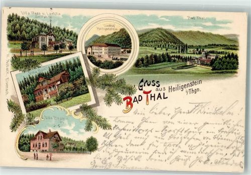 Thal 1899 Villa Rosa u. Laetitia Villa Bramm Villa Bock Gasthaus Heiligenstein