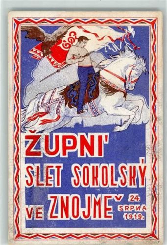 Znojmo 1919 Zupni Slet Sokolsky Falke