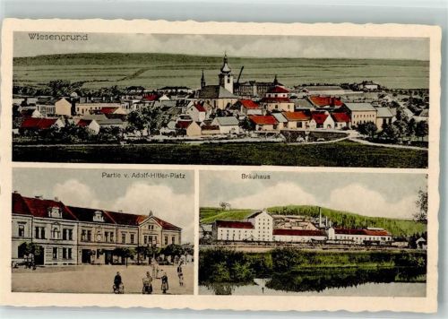 Dobrany Adolf Hitler Platz Bräuhaus WK II