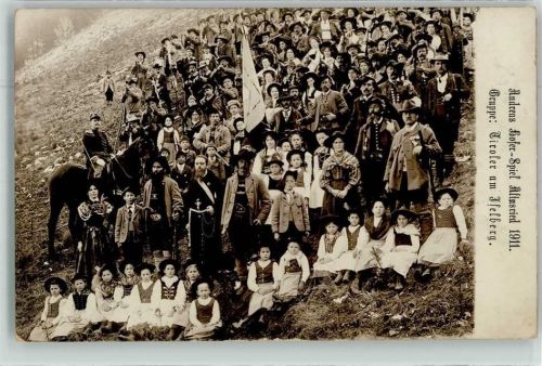 Altusried Andreas Hofer Festspiel 1911 Gruppe Tiroler am Iselberg