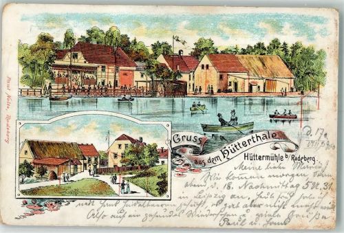 Radeberg 1900 Gasthaus Hüttertale Gondelteich