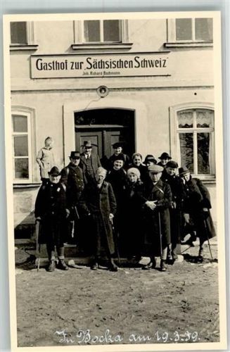 Bocka Gruppenaufnahme Gasthaus zur Sächsischen Schweiz
