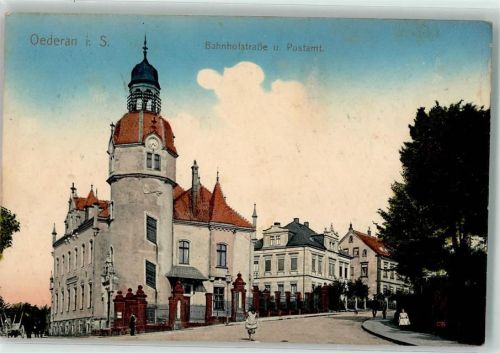 Oederan 1915 Bahnhofsstraße Postamt Feldpost II. Ersatz-Batl. Schützen Regt. Nr. 108 WK I