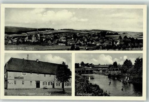Flieden Gasthaus Zum Hasen Josef Klug Schwimmbad