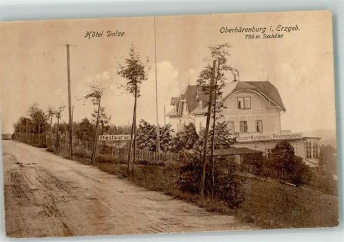 01773 O8242 Oberbärenburg 1911 Foto AK Hotel Dolze
