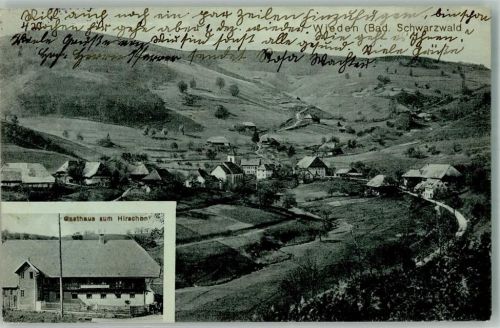 Wieden 1913 Schwarzwälder Häuser Gasthaus zum Hirschen