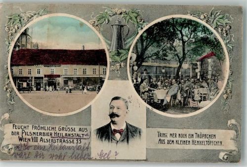 Wien Gasthaus Pilsnerbier Heilanstalt Alserstraße