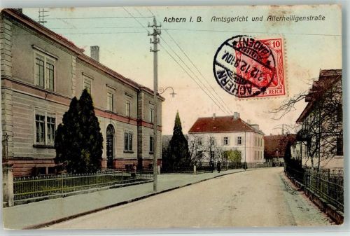 Achern 1912 Allerheiligenstraße Amtsgericht
