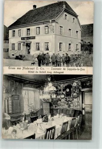 Seppois-le-Bas 1912 Hotel du Soleil Soldatenkarte
