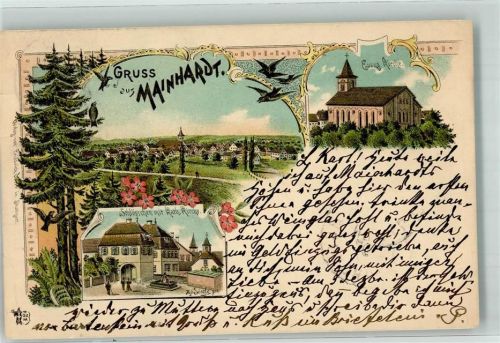 Mainhardt 1897 Ev. Kirche Schlösschen Kath. Kirche
