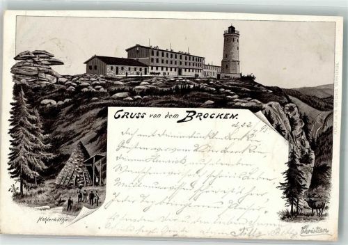 Elend 1895 Vorläufer Brockenhaus Brockenturm Köhlerköthe