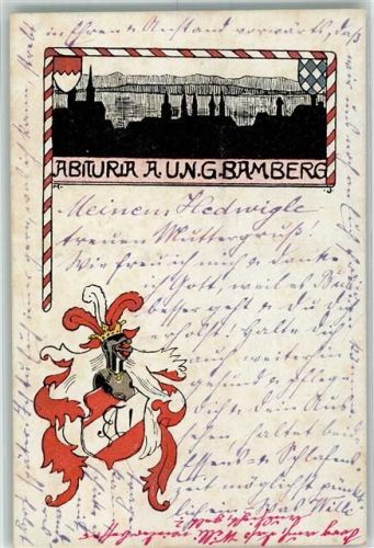 Bamberg Abituria A. U. N. G. Bamberg mit Studentenwappen