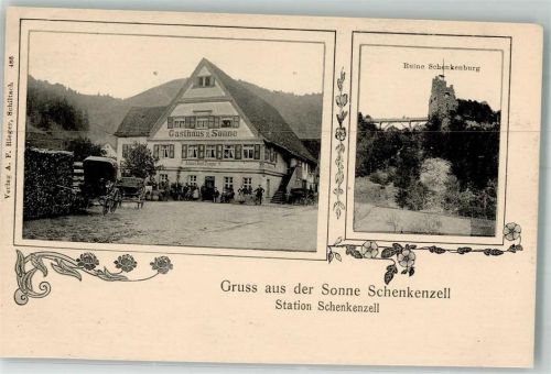 Schenkenzell Gasthaus zur Sonne Kutschwagen Ruine Schenkenburg