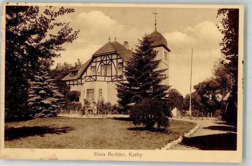 Karby 1898 Villa Becheler Fahnenmast